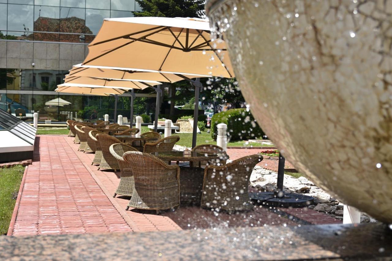 Hotel Aro Palace Brasov Exterior photo Fountain at the hotel